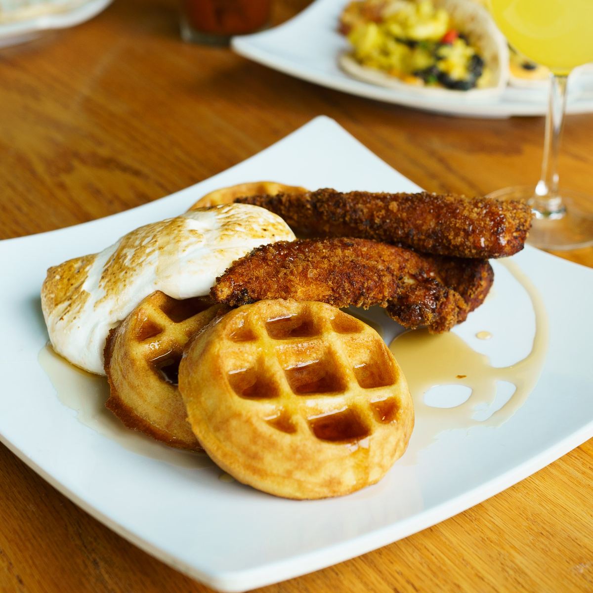 Chicken and waffles